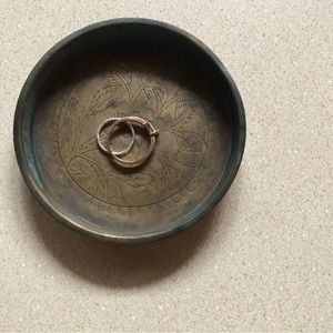 SOLD MCRI:Vintage etched brass tray